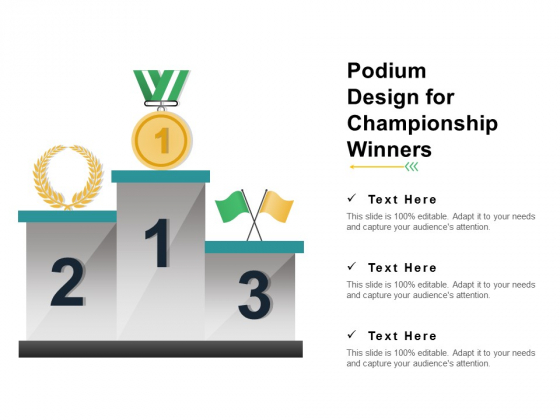 Podium Design For Championship Winners Ppt PowerPoint Presentation Visual Aids Infographic Template