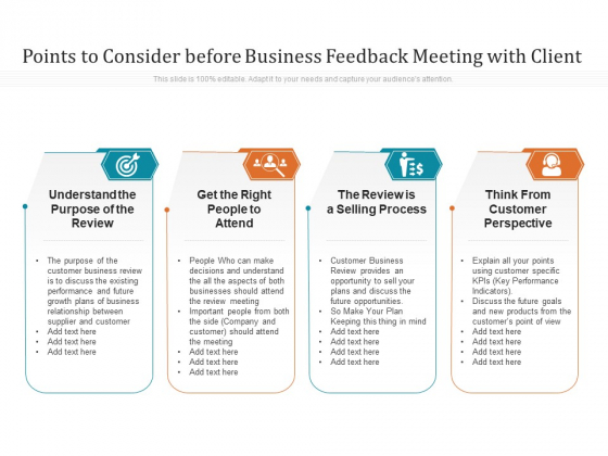 Points To Consider Before Business Feedback Meeting With Client Ppt PowerPoint Presentation Gallery Graphics Tutorials PDF Points To Consider Before Business Feedback Meeting With Client Ppt PowerPoint Presentation Gallery Graphics Tutorials PDF
