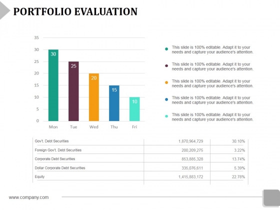 Portfolio Evaluation Template 1 Ppt PowerPoint Presentation Gallery Elements Portfolio Evaluation Template 1 Ppt PowerPoint Presentation Gallery Elements