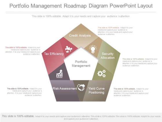 Portfolio Management Roadmap Diagram Powerpoint Layout