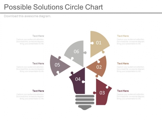 Possible Solutions Circle Chart Ppt Slides