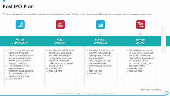 Post IPO Plan Deal Pitchbook IPO Designs PDF Post IPO Plan Deal Pitchbook IPO Designs PDF