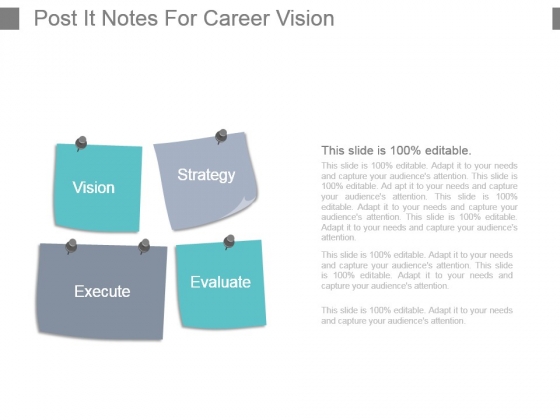 Post It Notes For Career Vision Powerpoint Slide Designs Download