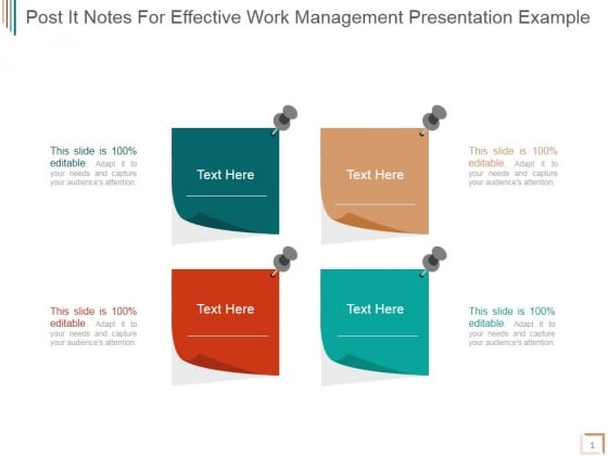 post it notes for effective work management ppt powerpoint