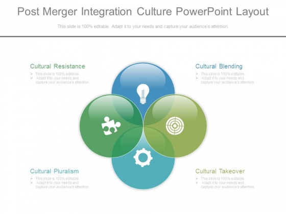 Post Merger Integration Culture Powerpoint Layout
