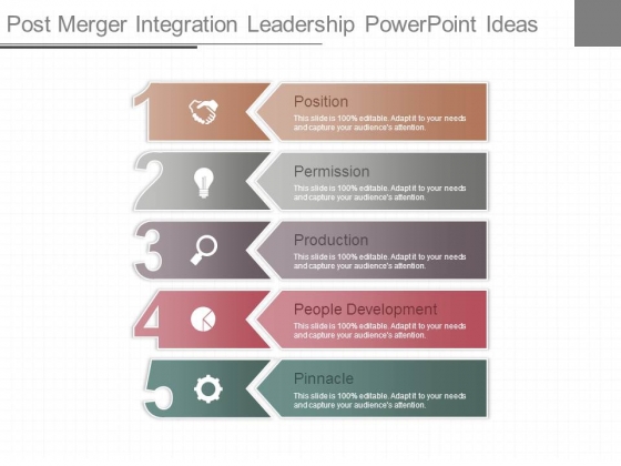 Post Merger Integration Leadership Powerpoint Ideas