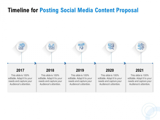 Posting Social Media Content Timeline For Posting Social Media Content Proposal Brochure PDF Posting Social Media Content Timeline For Posting Social Media Content Proposal Brochure PDF