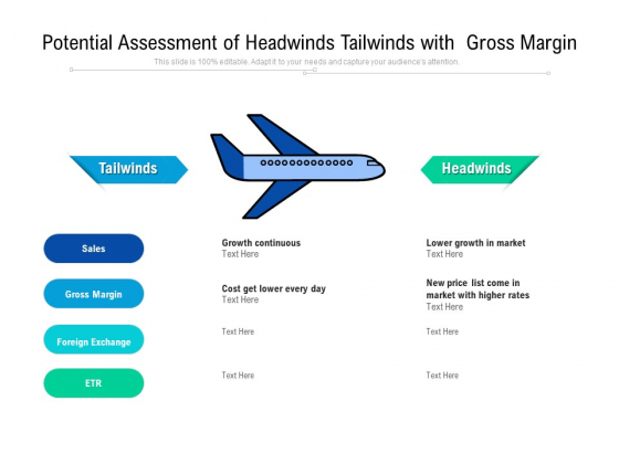 Potential Assessment Of Headwinds Tailwinds With Gross Margin Ppt PowerPoint Presentation Gallery Mockup PDF