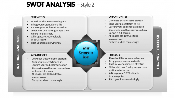 PowerPoint Backgrounds Teamwork Swot Analysis Ppt Slide