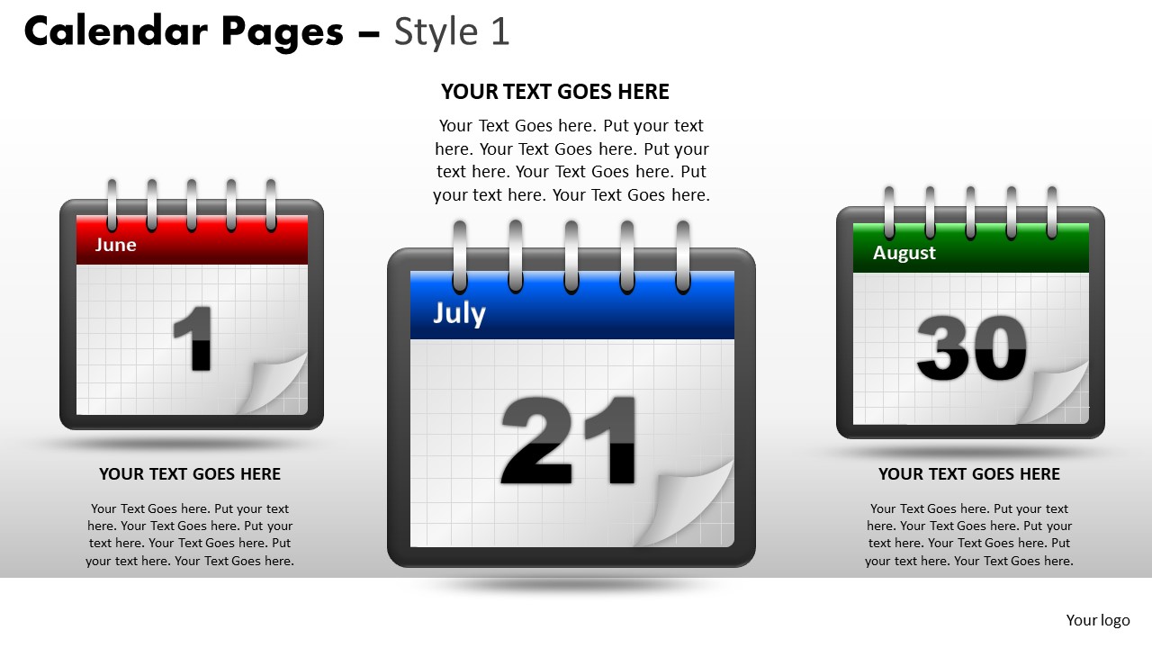 PowerPoint Design Calendar 21 July Leadership Ppt Backgrounds