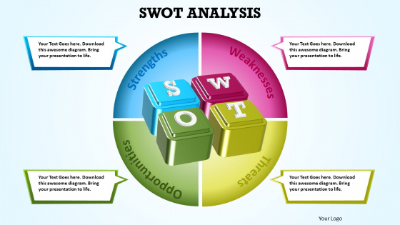 PowerPoint Design Graphic Swot Analysis Ppt Template