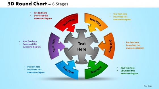 PowerPoint Process Process Round Process Flow Chart Ppt Slide