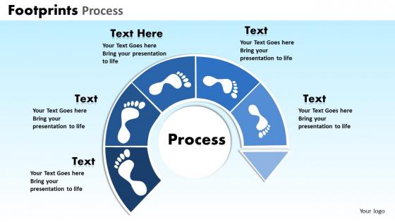 PowerPoint Templates Timeline Footprints Process Ppt Process