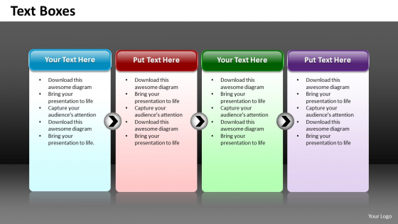 Ppt A Simple 4 Stage Process Editable Business Management PowerPoint Templates