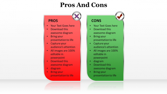 Ppt Pros And Cons Of The Topic PowerPoint Templates