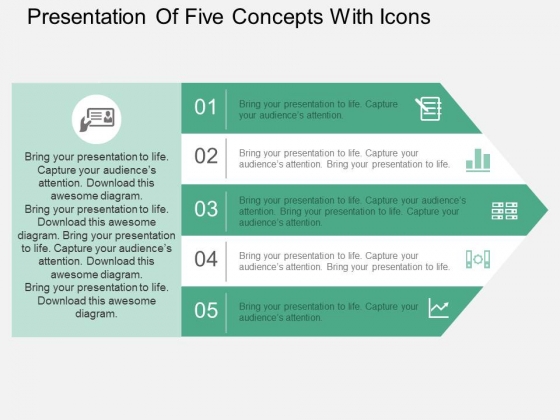 Presentation Of Five Concepts With Icons Powerpoint Templates Presentation Of Five Concepts With Icons Powerpoint Templates