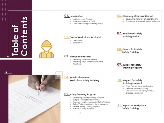 Preventive Measures Workplace Table Of Contents Ppt Professional Images PDF Preventive Measures Workplace Table Of Contents Ppt Professional Images PDF