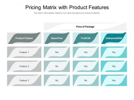 Pricing Matrix With Product Features Ppt PowerPoint Presentation Slides Example File PDF Pricing Matrix With Product Features Ppt PowerPoint Presentation Slides Example File PDF