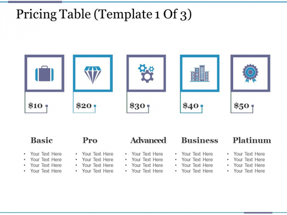Pricing Table Template 1 Ppt PowerPoint Presentation Icon Rules Pricing Table Template 1 Ppt PowerPoint Presentation Icon Rules