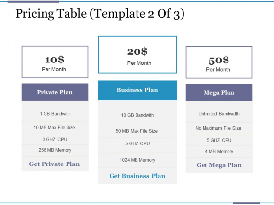 Pricing Table Template 2 Ppt PowerPoint Presentation Portfolio Topics Pricing Table Template 2 Ppt PowerPoint Presentation Portfolio Topics