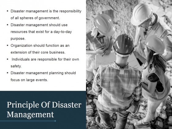 Principle Of Disaster Management Ppt PowerPoint Presentation Microsoft