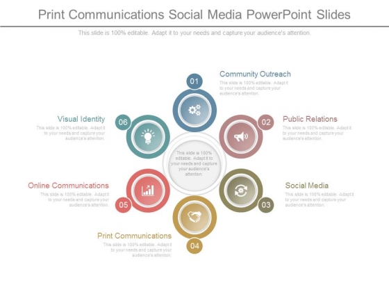Print Communications Social Media Powerpoint Slides