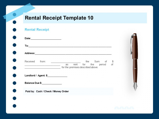 printable rent receipt rental receipt template agent ppt show design ideas pdf powerpoint templates