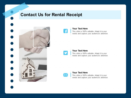 printable rent receipt template contact us for rental receipt ppt powerpoint presentation styles influencers pdf powerpoint templates