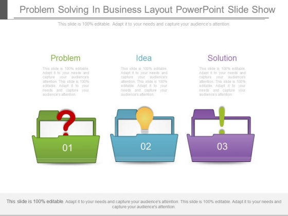 Problem Solving In Business Layout Powerpoint Slide Show Problem Solving In Business Layout Powerpoint Slide Show