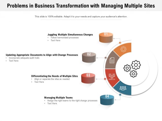 Problems In Business Transformation With Managing Multiple Sites Ppt PowerPoint Presentation Gallery Ideas PDF Problems In Business Transformation With Managing Multiple Sites Ppt PowerPoint Presentation Gallery Ideas PDF