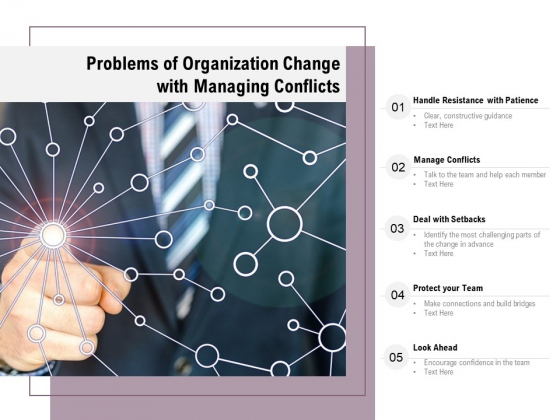 Problems Of Organization Change With Managing Conflicts Ppt PowerPoint Presentation File Good PDF