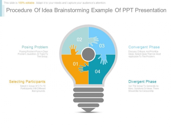Procedure Of Idea Brainstorming Example Of Ppt Presentation Procedure Of Idea Brainstorming Example Of Ppt Presentation