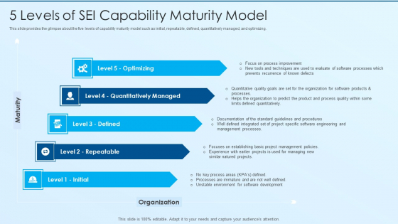Process Advancement Scheme 5 Levels Of Sei Capability Maturity Model Download PDF