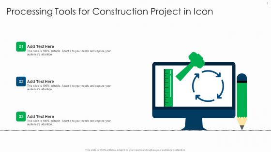 Processing Tools For Construction Project In Icon Icons PDF