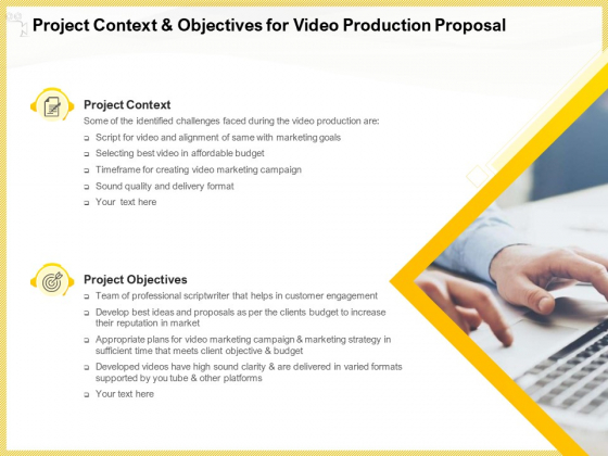 Producing Video Content Project Context And Objectives For Video Production Proposal Sample PDF Producing Video Content Project Context And Objectives For Video Production Proposal Sample PDF