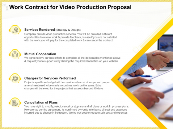 Producing Video Content Work Contract For Video Production Proposal Background PDF Producing Video Content Work Contract For Video Production Proposal Background PDF