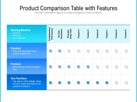 Product Comparison Table With Features Ppt PowerPoint Presentation Layouts Inspiration PDF Product Comparison Table With Features Ppt PowerPoint Presentation Layouts Inspiration PDF