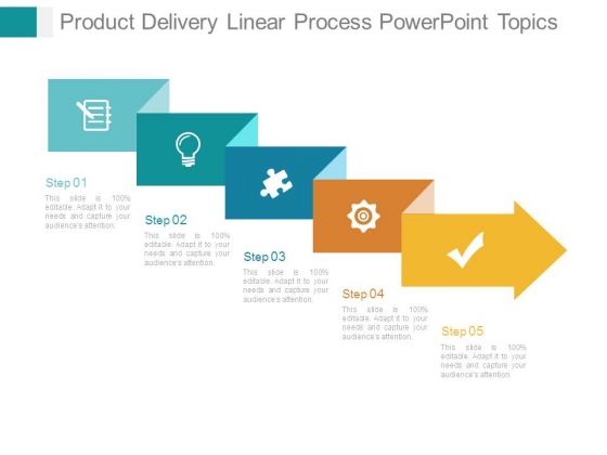 Product Delivery Linear Process Powerpoint Topics Product Delivery Linear Process Powerpoint Topics