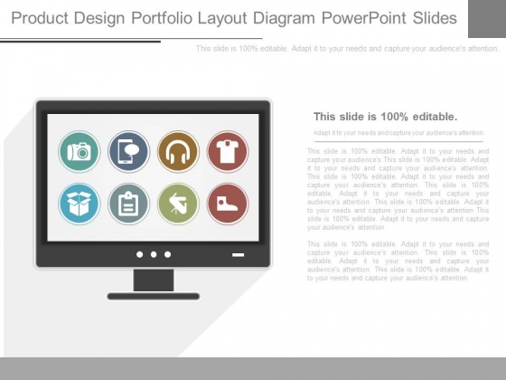 Product Design Portfolio Layout Diagram Powerpoint Slides Product Design Portfolio Layout Diagram Powerpoint Slides