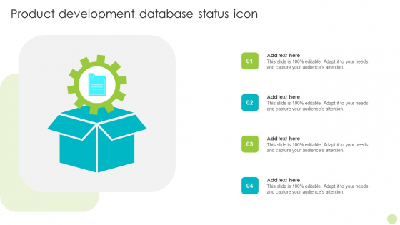 Product Development Database Status Icon Slides PDF