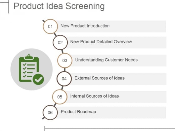 Product Idea Screening Ppt PowerPoint Presentation Show Format