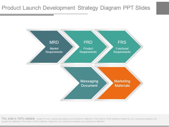 Product Launch Development Strategy Diagram Ppt Slides