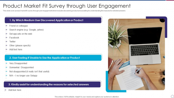 Product Market Fit Survey Through User Engagement Sample PDF Product Market Fit Survey Through User Engagement Sample PDF