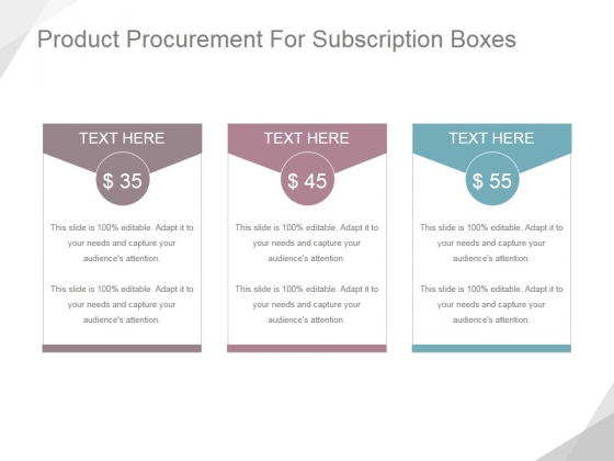 Product Procurement For Subscription Boxes Ppt PowerPoint Presentation Show Product Procurement For Subscription Boxes Ppt PowerPoint Presentation Show