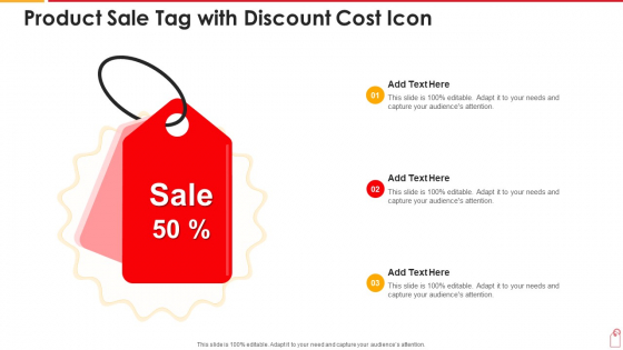 Product Sale Tag With Discount Cost Icon Professional PDF