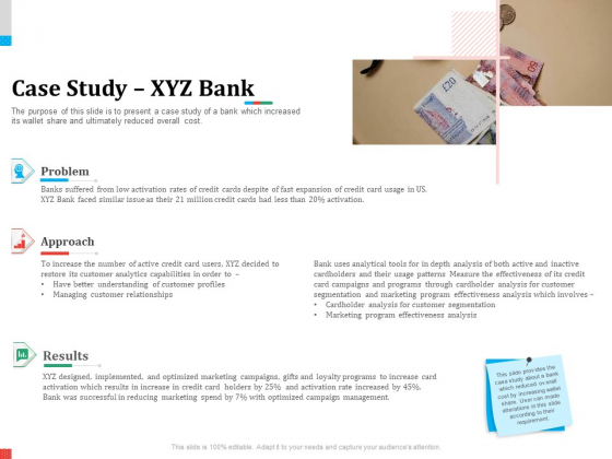 Product Share In Customer Wallet Case Study Xyz Bank Information Pdf Powerpoint Templates