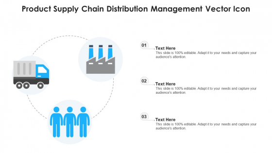 Product Supply Chain Distribution Management Vector Icon Ppt PowerPoint Presentation Gallery Demonstration PDF