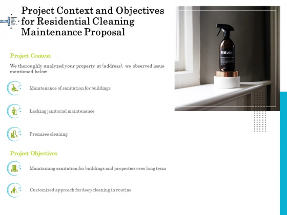 Professional House Cleaning Service Project Context And Objectives For Residential Maintenance Proposal Summary PDF Professional House Cleaning Service Project Context And Objectives For Residential Maintenance Proposal Summary PDF