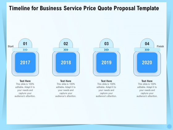Professional Quotation Estimation Solutions Timeline For Business Service Price Quote Proposal Demonstration PDF
