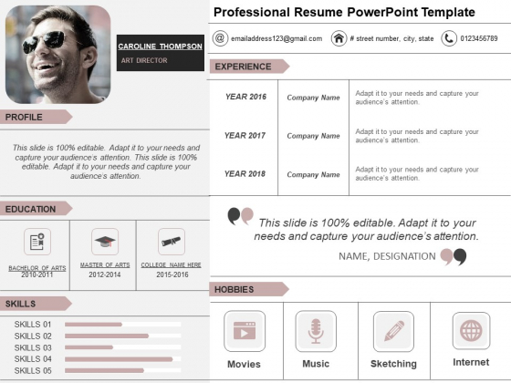 Professional Resume PowerPoint Template Ppt PowerPoint Presentation Infographic Template Gridlines PDF Professional Resume PowerPoint Template Ppt PowerPoint Presentation Infographic Template Gridlines PDF